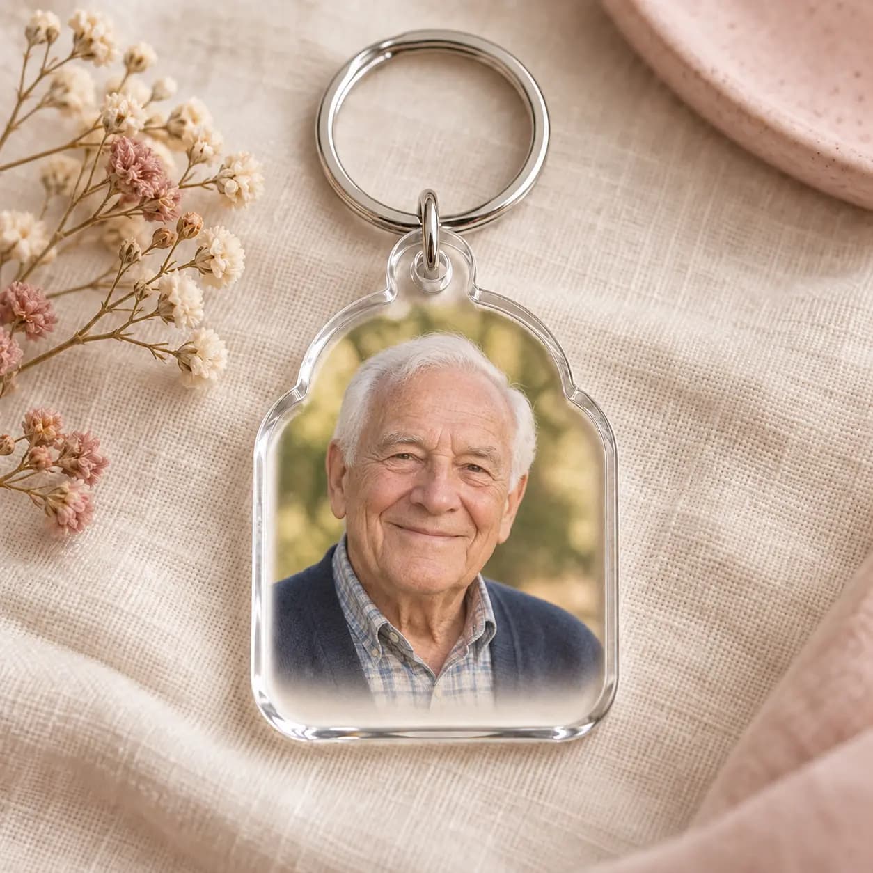 Memorial Photo Keychain